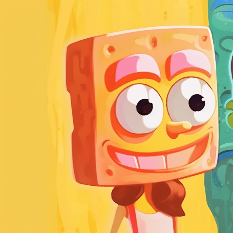 Spongebob and Pearl in underwater background, soft hues and playful atmosphere. spongebob and pearl matching profile picture pfp for discord.