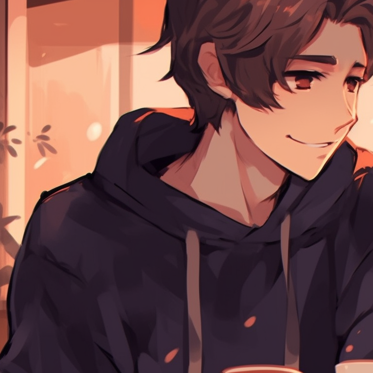 Two characters sitting together as the sun sets, striking warm hues and quiet intimacy discord matching pfp for friends pfp for discord.