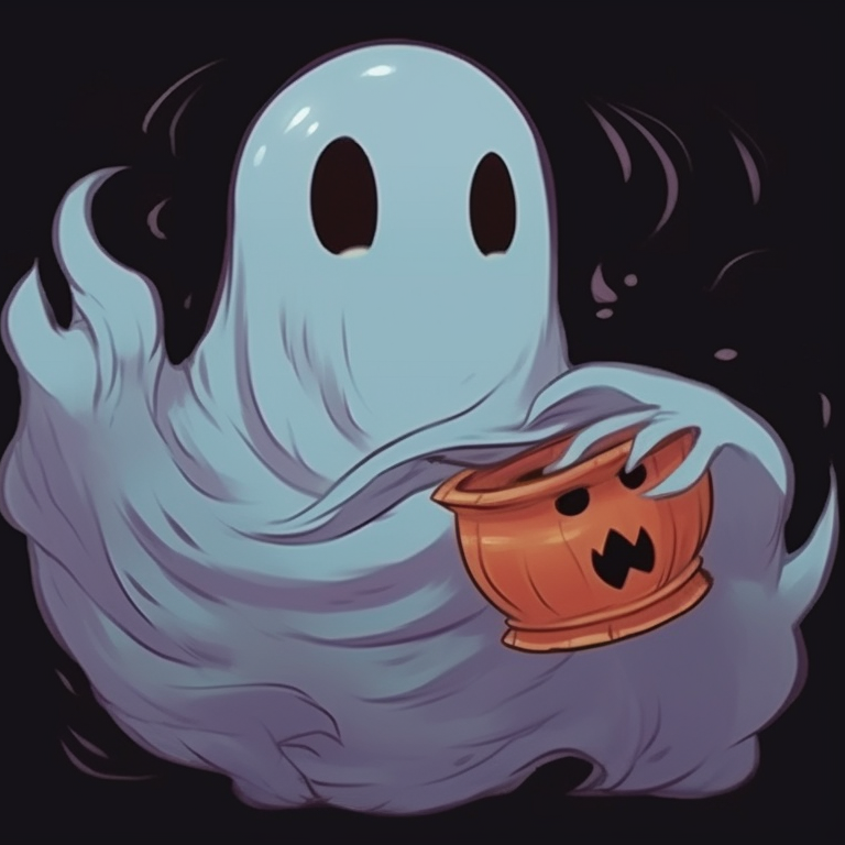 Two spectral entities, glowing eyes and spectral essence, passing through walls. spooky matching ghost pfp halloween theme styles pfp for discord.