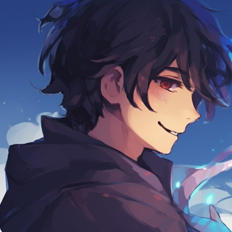 Two characters in battle stances, vibrant hues of galaxies, detailed outfits and intense expressions. ideal couple pfp matching pfp for discord.