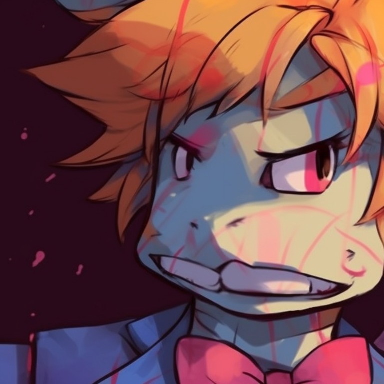 Two FNAF characters, sharing a cute moment, detailed linework and warm color scheme. cute matching fnaf pfp pfp for discord.