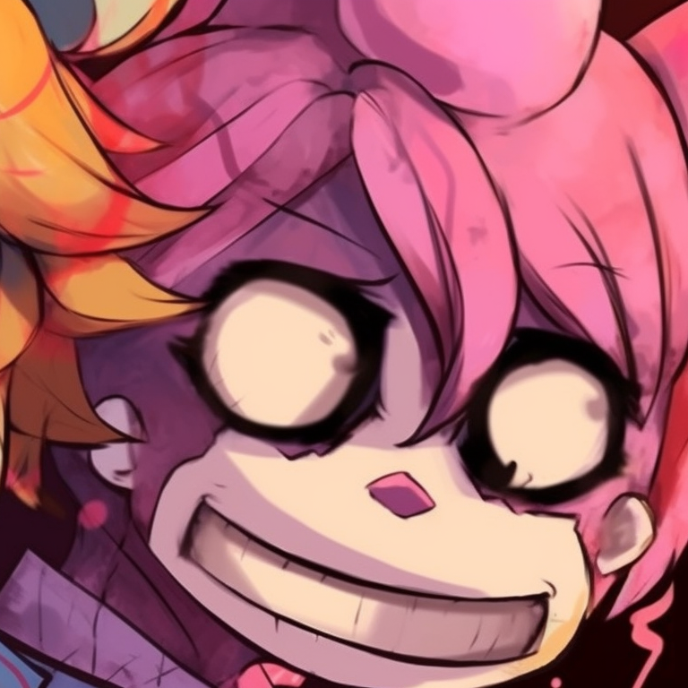 Two FNAF characters, sharing a cute moment, detailed linework and warm color scheme. cute matching fnaf pfp pfp for discord.