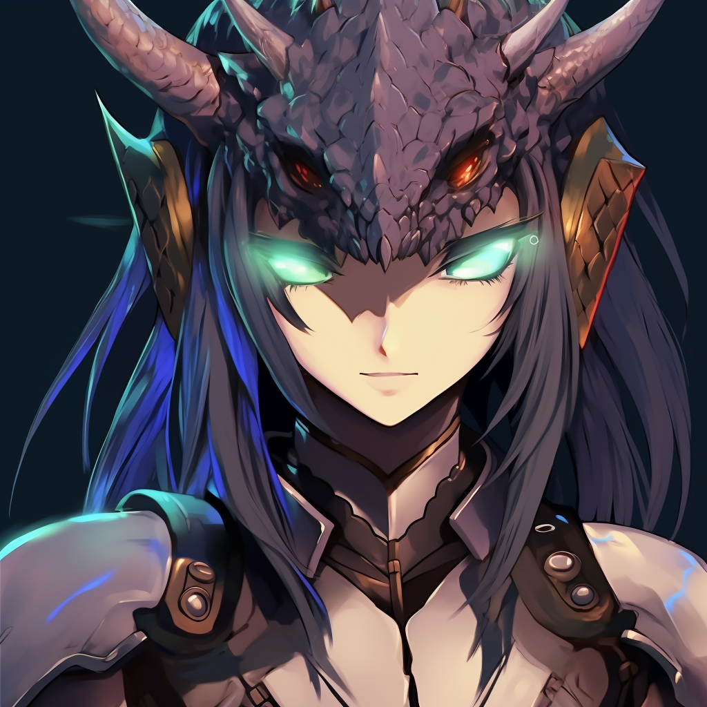 Close-up of an ethereal dragon guardian's eyes, emphasis on light refraction and iridescent colors. 512x512 anime pfp fantasy