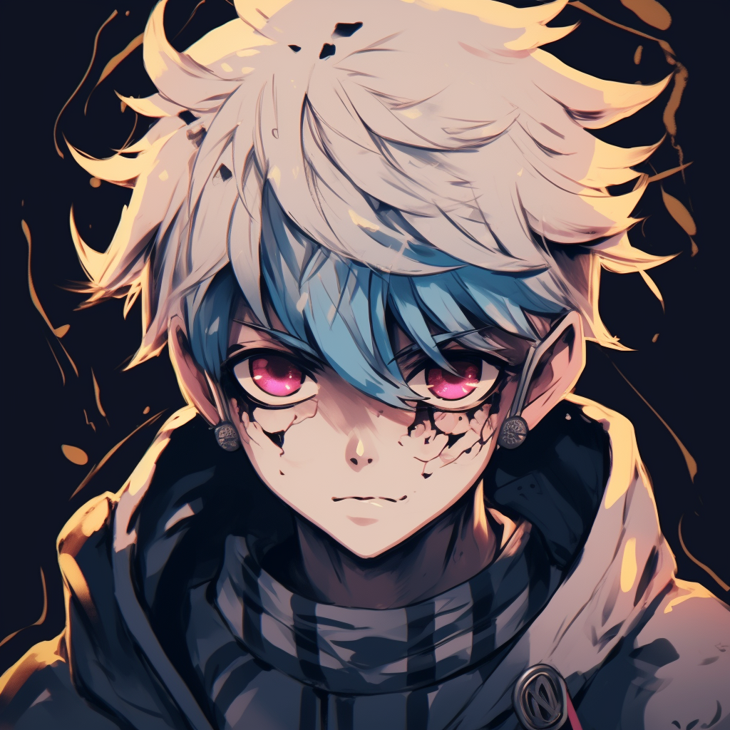 Asta in a battle stance, dynamic pose and strong lines. trending cool anime pfpHD, free download