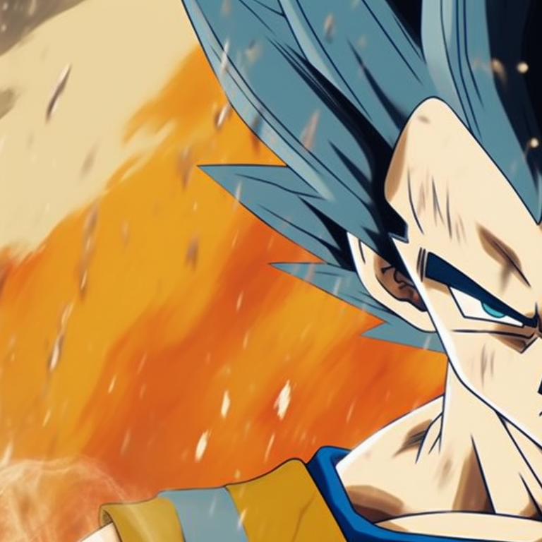 Close-up of Goku and Vegeta powering up, sharply outlined and strong color contrast. goku and vegeta matching pfp showcase pfp for discord.