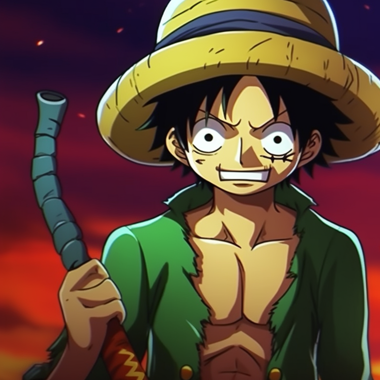 Luffy and Zoro in matching outfits, fine details and darker shades. charming luffy and zoro halloween theme pfp pfp for discord.