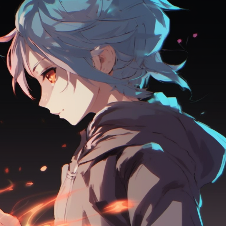 Two characters in ready-to-fight postures, enhanced by vivid colors and sharp lines. innovative matching pfps for friends pfp for discord.