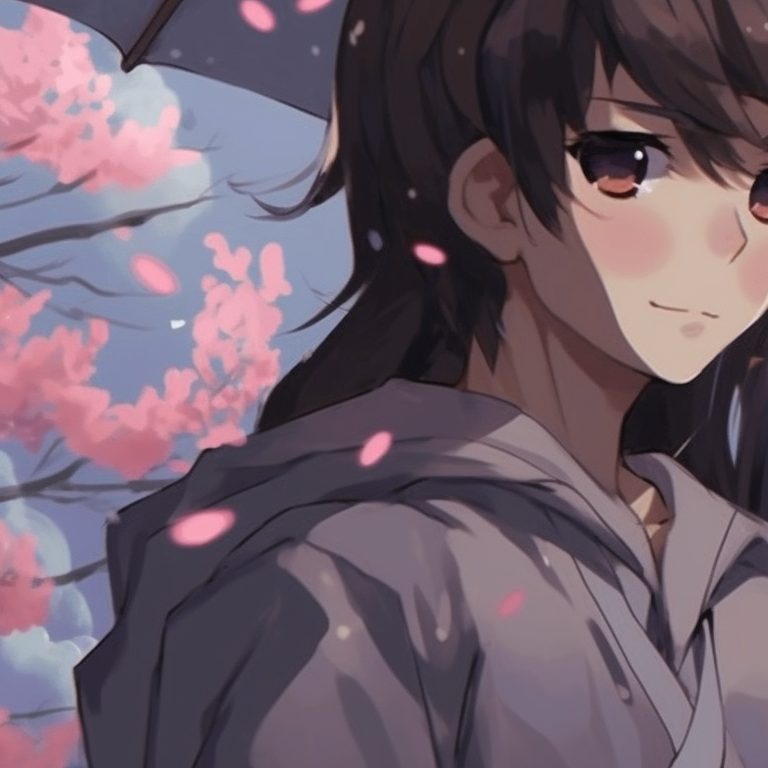 Two characters in silhouette, dynamic lines, and sunset-themed colors. perfect matching pfp for 2 friends pfp for discord.