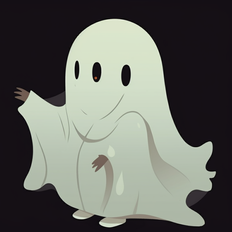 Two characters represented as ghostly silhouettes against a dark background, their contrasting colors popping. popular matching ghost pfp halloween theme trends pfp for discord.