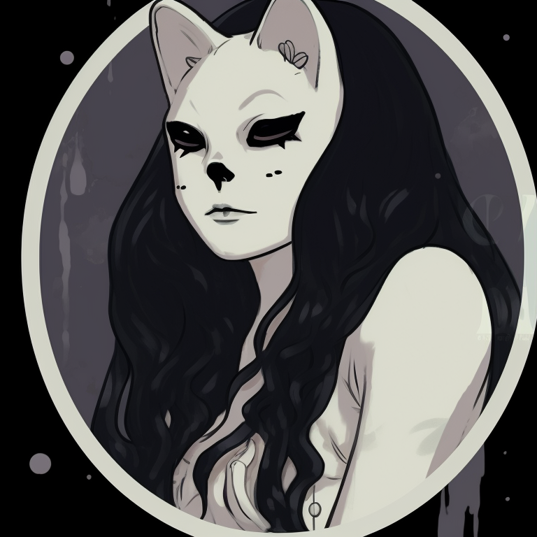 Two characters, adorned with gothic jewellery, locked in an intimate embrace. goth pfp in a halloween-themed matching style pfp for discord.