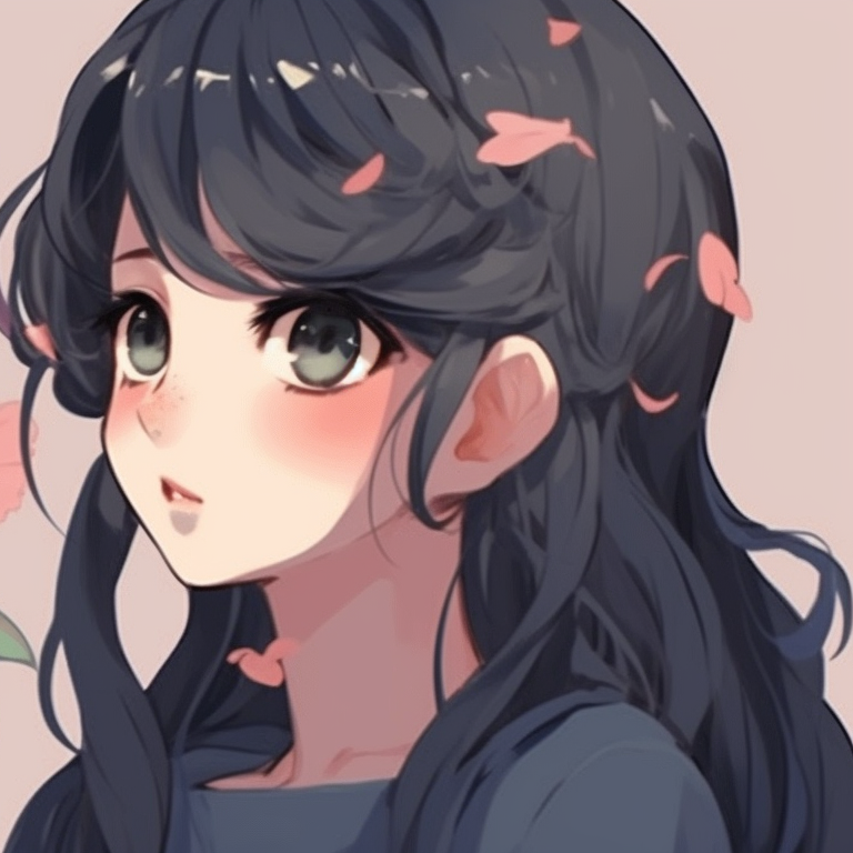 Two girls, luminous sunset behind, warm colors and soft smiles. unique girl's matching pfp pfp for discord.