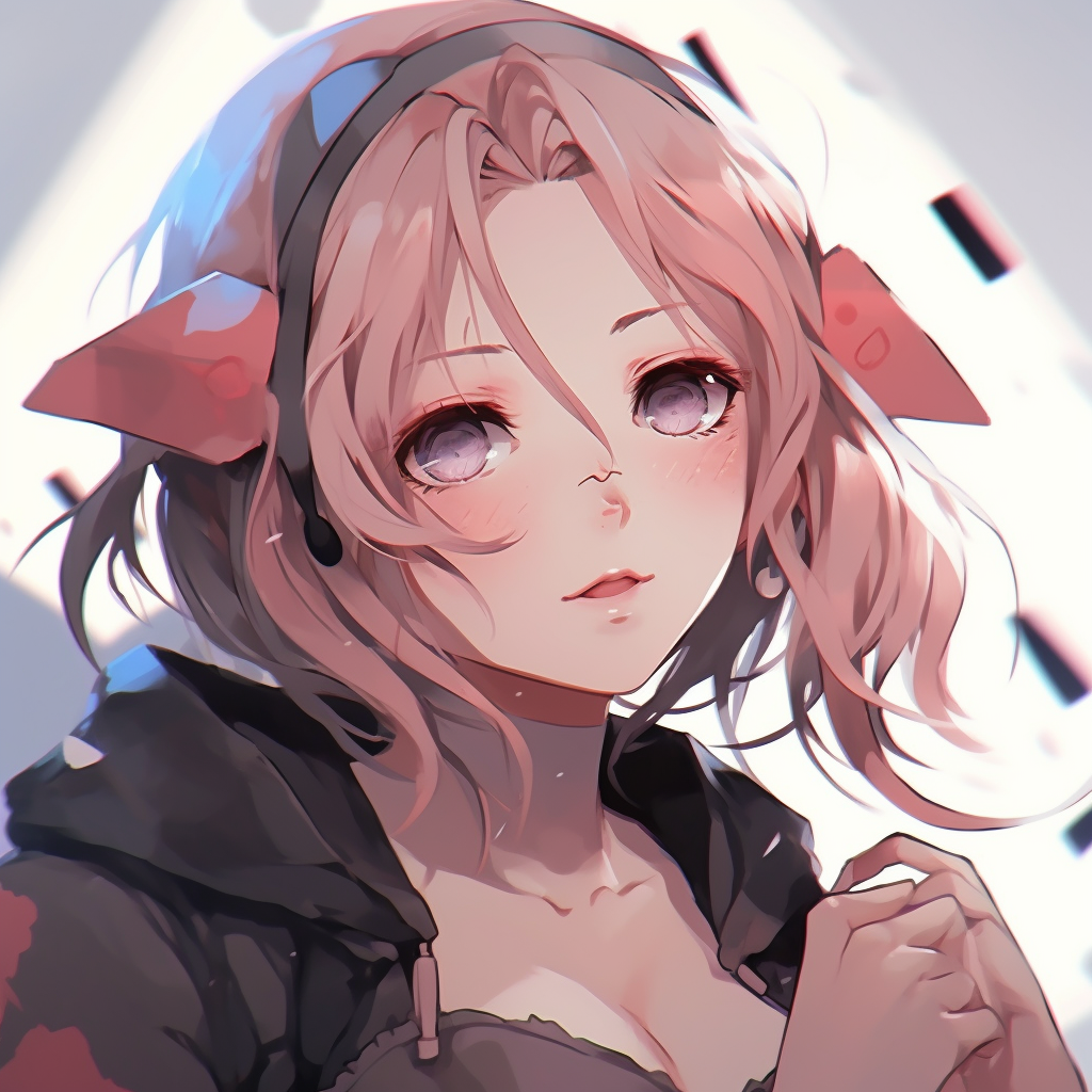 Close-up of Sakura Haruno, a soft gaze and detailed linework. pfp anime girls anime pfp