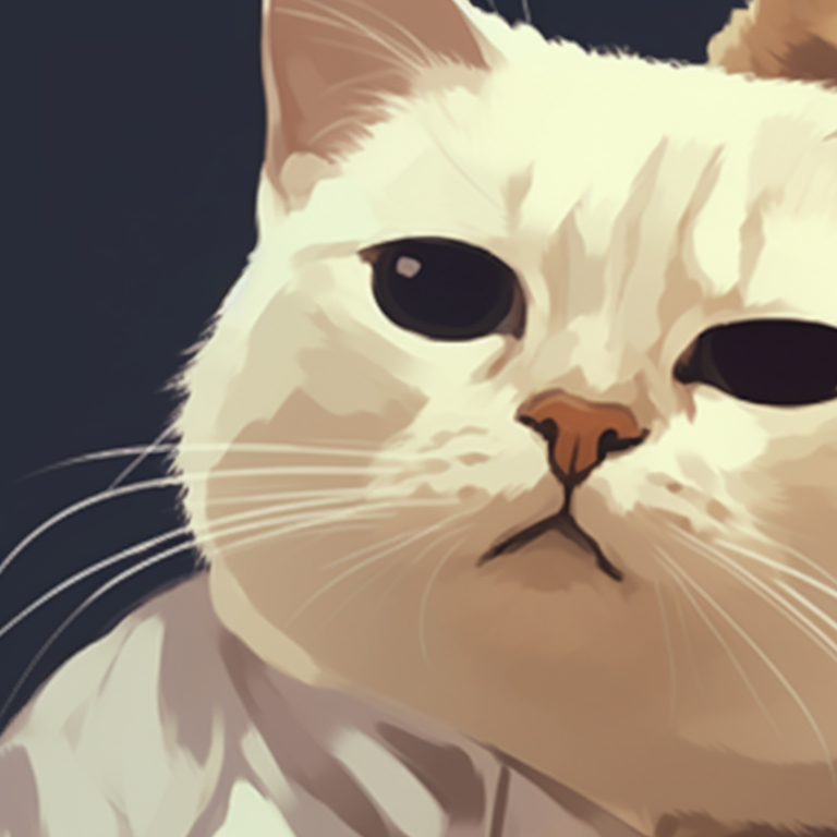 Two characters, one wearing a beret, the other in a bowler hat, both flaunting glamorous neckpieces. stylish cat matching pfp pfp for discord.