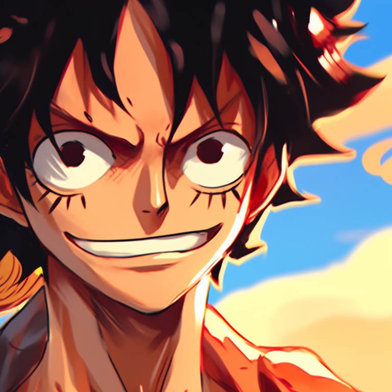 Two characters, dynamic expressions and bright colors, standing shoulder-to-shoulder. one piece matching pfp characters pfp for discord.