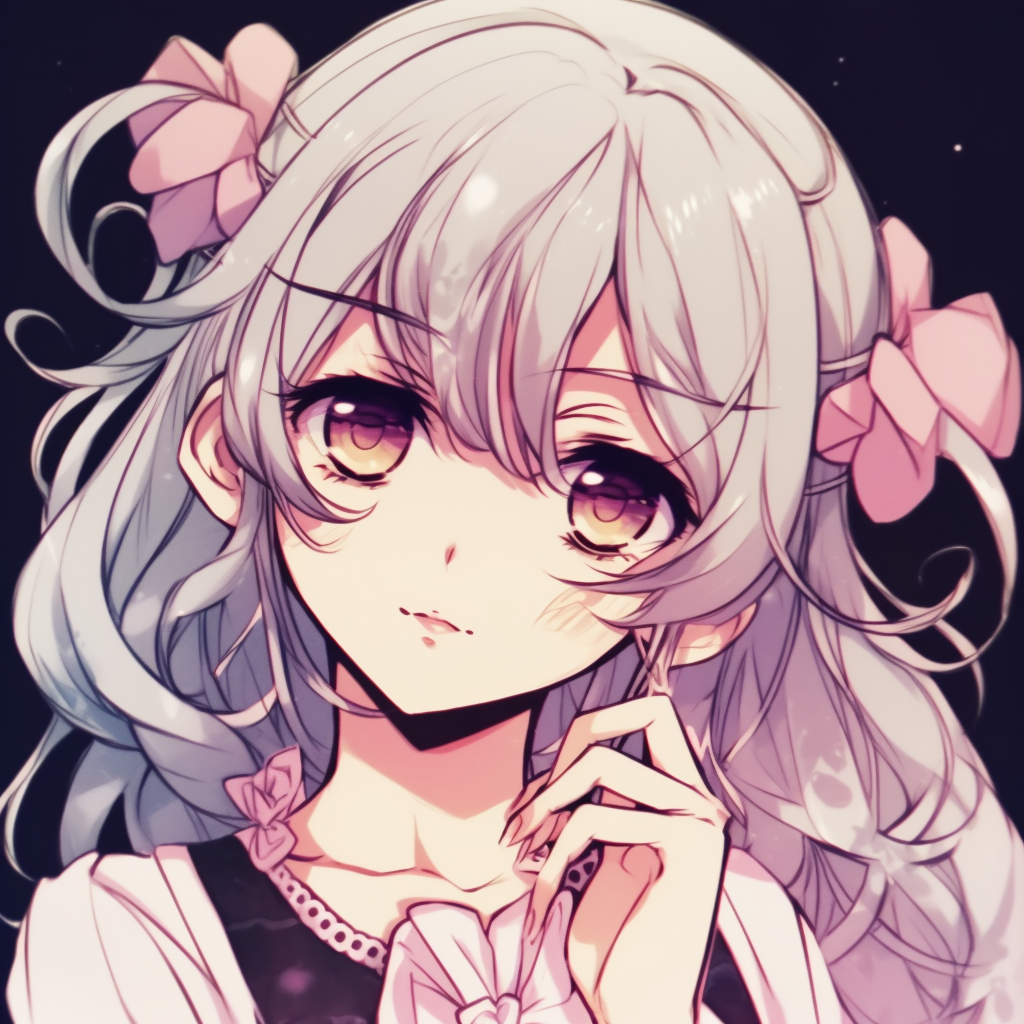 Close-up of Sailor Moon's Serenity, delicate linework and light hues. anime manga pfp for girls