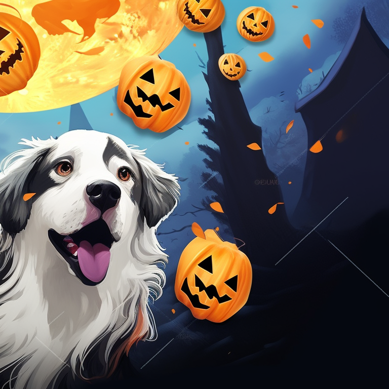 Two dogs, transformed into werewolves, the sharp lines and intense colors adding to the tension. spooky dogs matching pfp halloween theme pfp for discord.