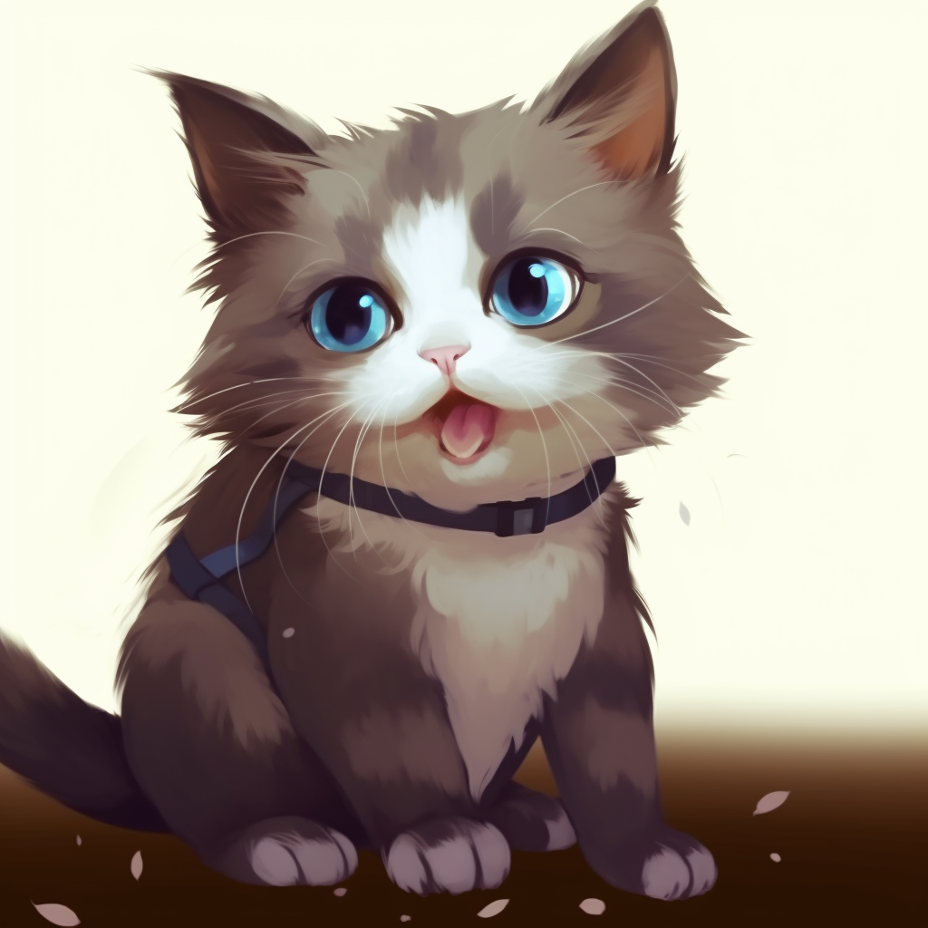 Beautiful fox in anime style, demonstrating intricacy and detailed tail. endearing animal pfp