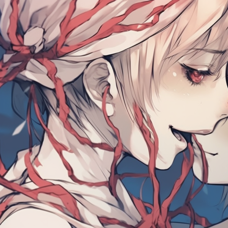 Two skeleton characters with an interlocked gaze, amidst falling snowflakes and holiday ornaments. lovers in the afterlife - matching christmas skeleton pfp kissing pfp for discord.