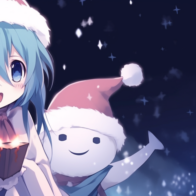 Two ghost characters adorning a holly and a jolly look, vibrant colors and a merry mood. matching christmas pfp ghost icons pfp for discord.