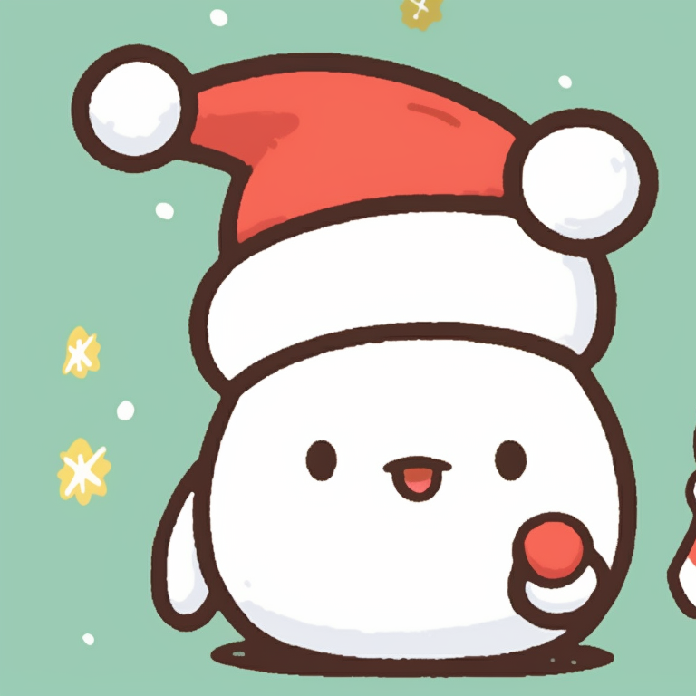 Wish me Mell and Kero Kero Keroppi dressed in Christmas attire, dancing on a winter night, expressing a playful mood with dynamic lines. matching christmas sanrio pfp news pfp for discord.