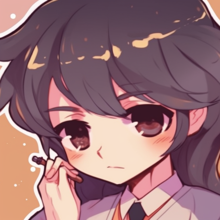 Two characters in casual attires, neutral tones and relaxed postures. discord matching pfp anime edition pfp for discord.