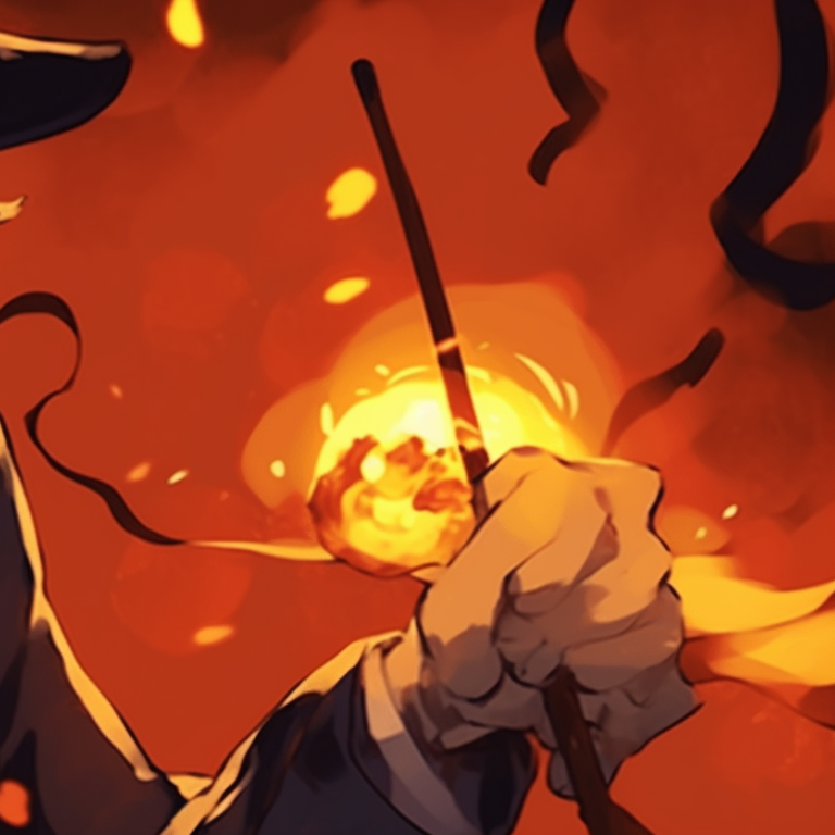 Dazai and Chuuya, under a glowing jack-o'-lantern, their eyes reflecting the flickering fire. dazai and chuuya anime art halloween pfp for discord.