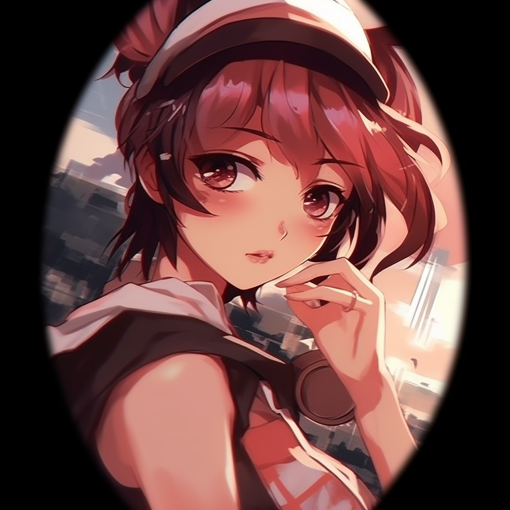 Misty of Pokemon featured in a Y2K aesthetic, utilizing signature red palette and modern styling. girl y2k anime pfp