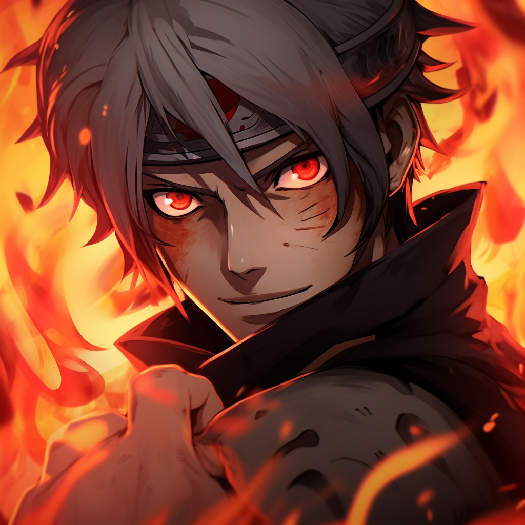 Close-up of Ace's flaming fist, vibrant sparks and intense colors fire anime pfp hd quality