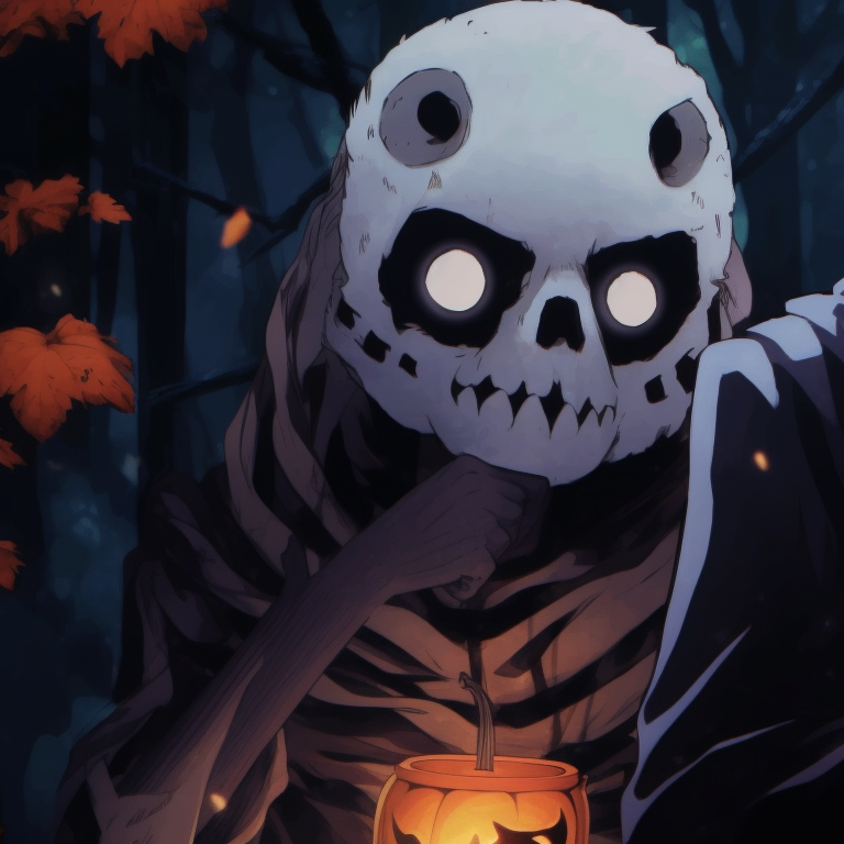 Two characters engaged in a serious standoff, intense auras and sharp details. jujutsu kaisen halloween pfp themes pfp for discord.