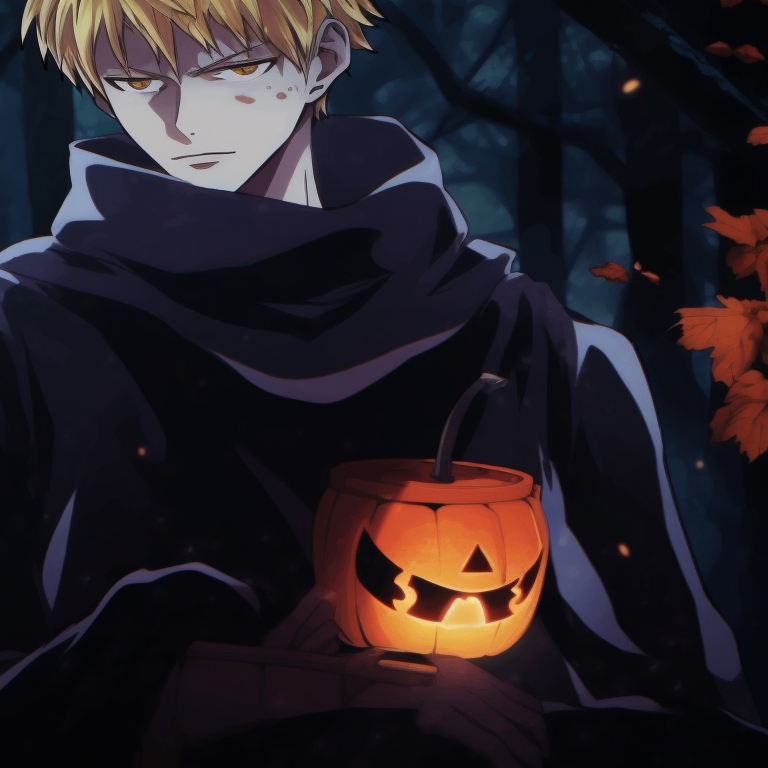 Two characters engaged in a serious standoff, intense auras and sharp details. jujutsu kaisen halloween pfp themes pfp for discord.