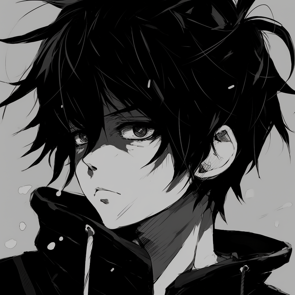 A profile of Naruto in shadows, featuring a subtle play between light and dark. anime black pfp aesthetics pfp for discord.