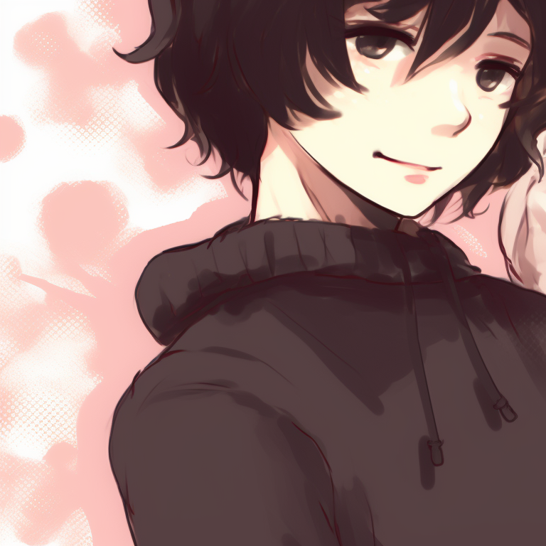 Two characters in a serene garden, warm color tones, and quiet smiles. versatile instagram cute matching pfp for any couple pfp for discord.