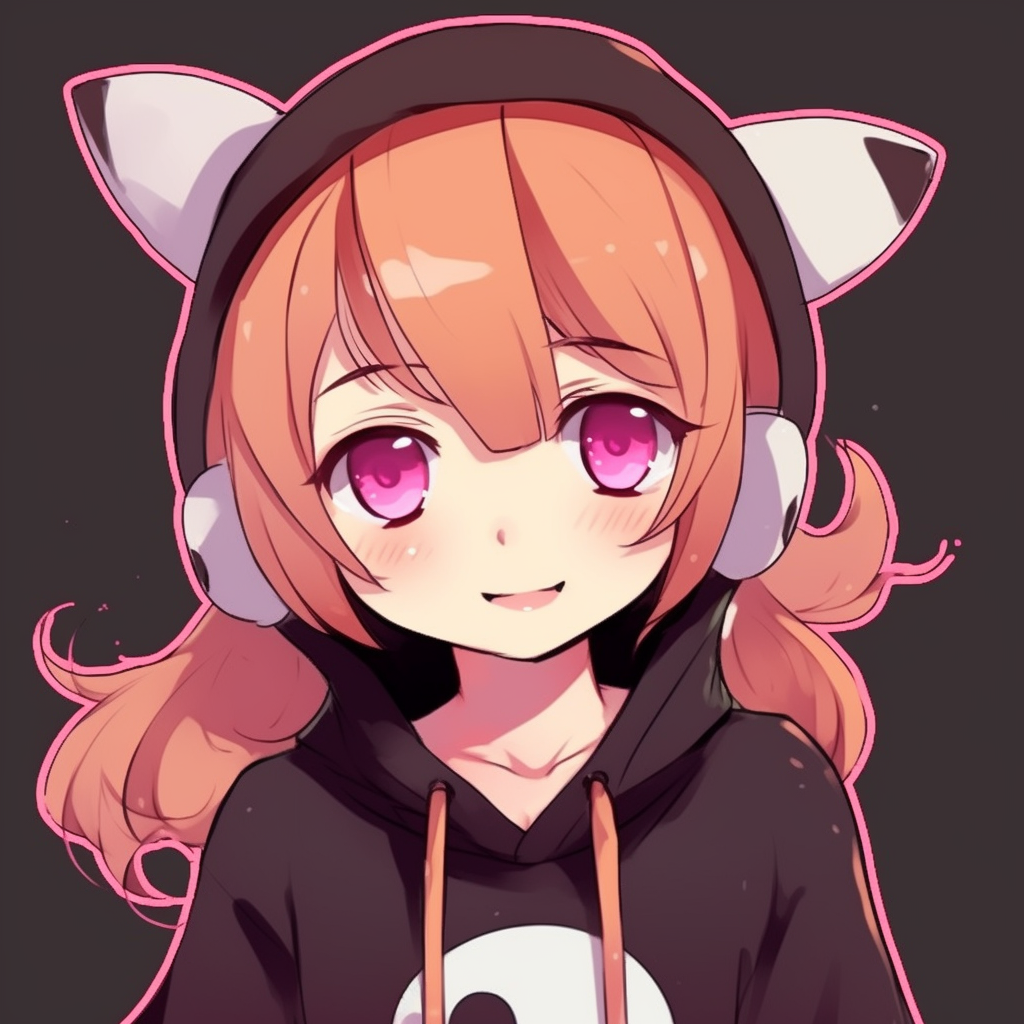 Anime girl in Chibi style, simple lines and vibrant colors. anime cute pfp styles