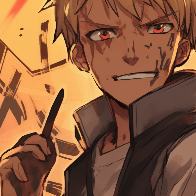 Two characters Makima and Power, sharp detailing and warm palette, confronting each other. chainsaw man pfp for duo pfp for discord.