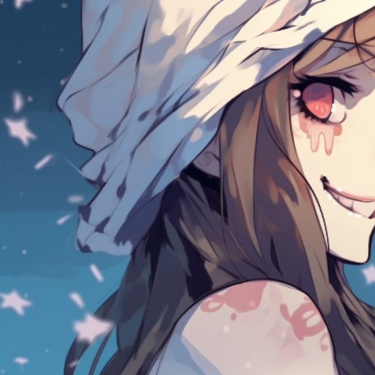 Close-up of two skeleton characters under mistletoe, high contrast with festive colors. lovers in the afterlife - matching christmas skeleton pfp kissing pfp for discord.