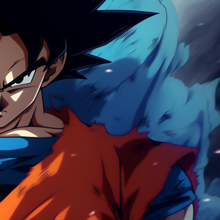 Close-up of Goku and Vegeta side by side, sharp detailing and bright hues. goku and vegeta matching pfp showcase pfp for discord.