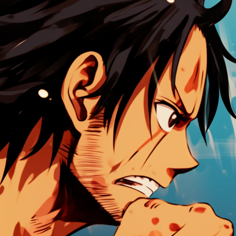 Two characters possessing devil fruit powers, vibrant effects and focused stances. one piece matching pfp styles pfp for discord.