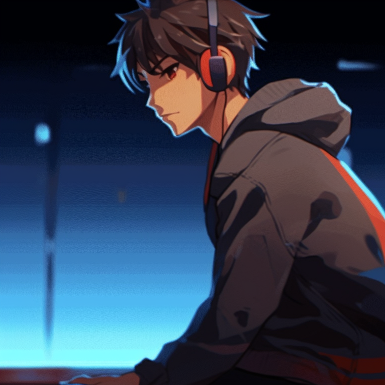 Two characters geared up in futuristic gaming attire, high contrast and fine detailing with gaming consoles. matching gif pfp for gamers pfp for discord.