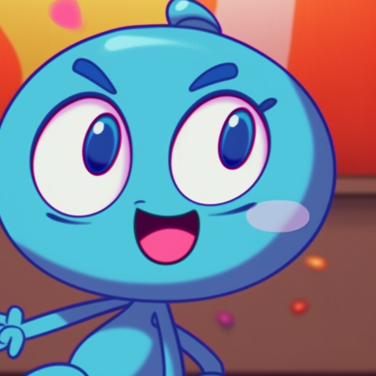 Gumball and Darwin in their traditional bright colors, giggling together. gumball and darwin characters pfp pfp for discord.