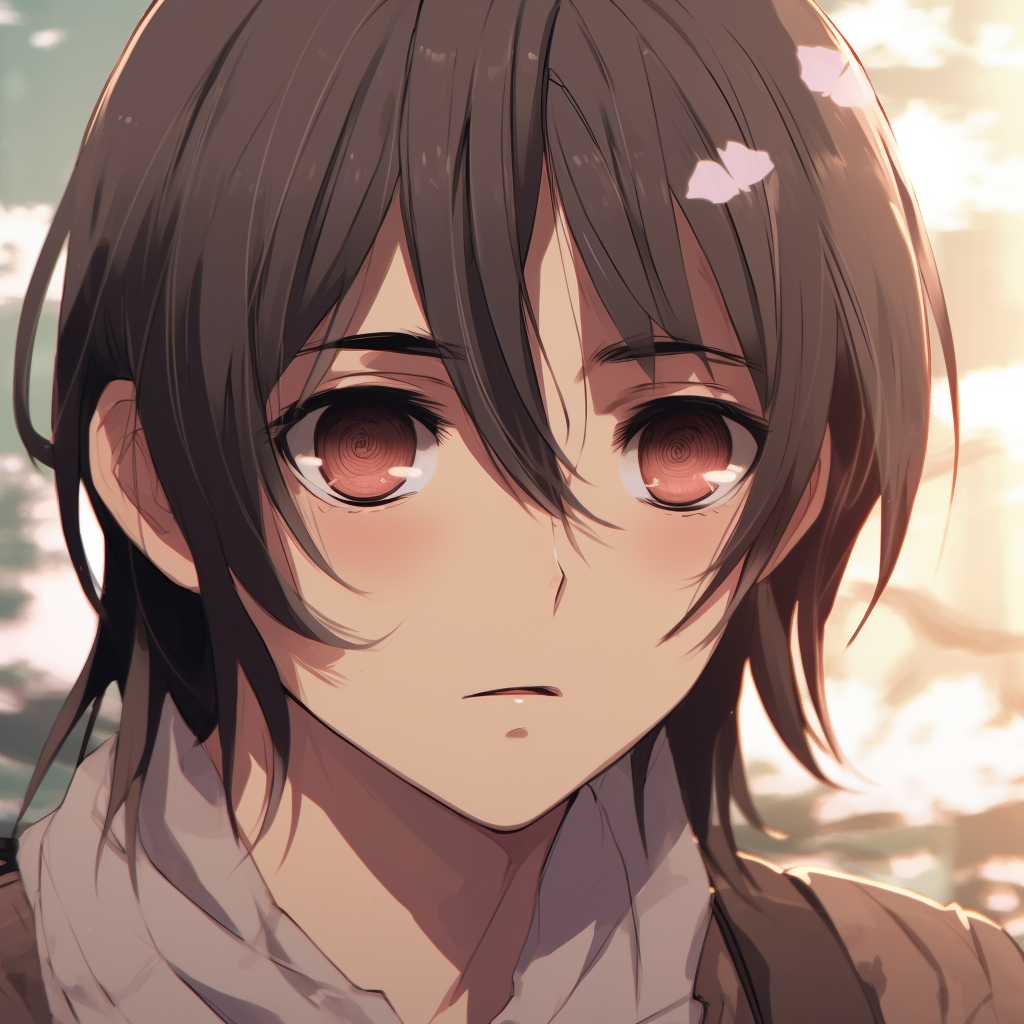 Profile picture of Attack on Titan's protagonist, highly detailed with vibrant colors. 512x512 anime pfp image converter