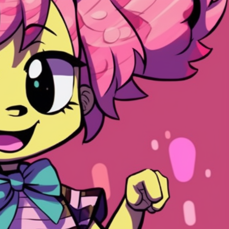 Two FNAF characters in the spotlight, vibrant colors against a dark backdrop. cute matching fnaf pfp pfp for discord.