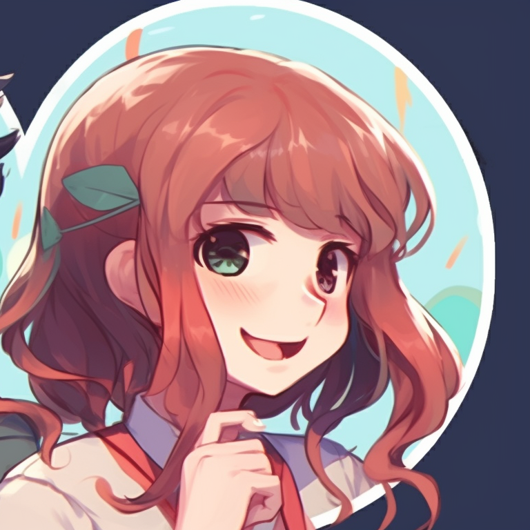 Two characters sharing a laugh, vibrant colors and relaxed environment. unique matching discord pfp pfp for discord.