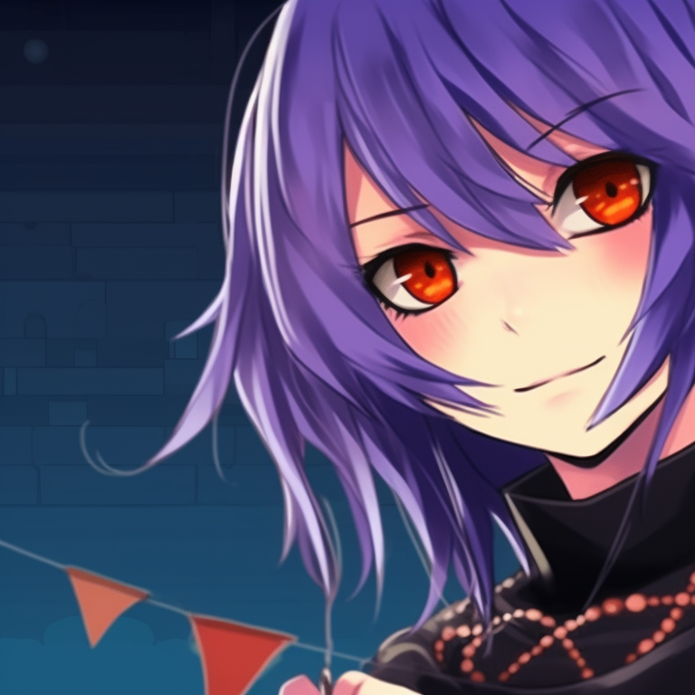 Obanai and Mitsuri, soft lighting and pronounced shadows adding a spooky touch to their Halloween costumes. mitsuri and obanai themed halloween matching pfps pfp for discord.