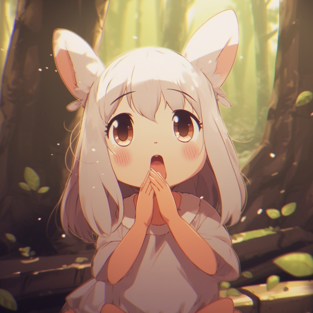 Totoro in his iconic surprised pose, with vibrant lines and rich shading. innovative cute pfp anime ideas