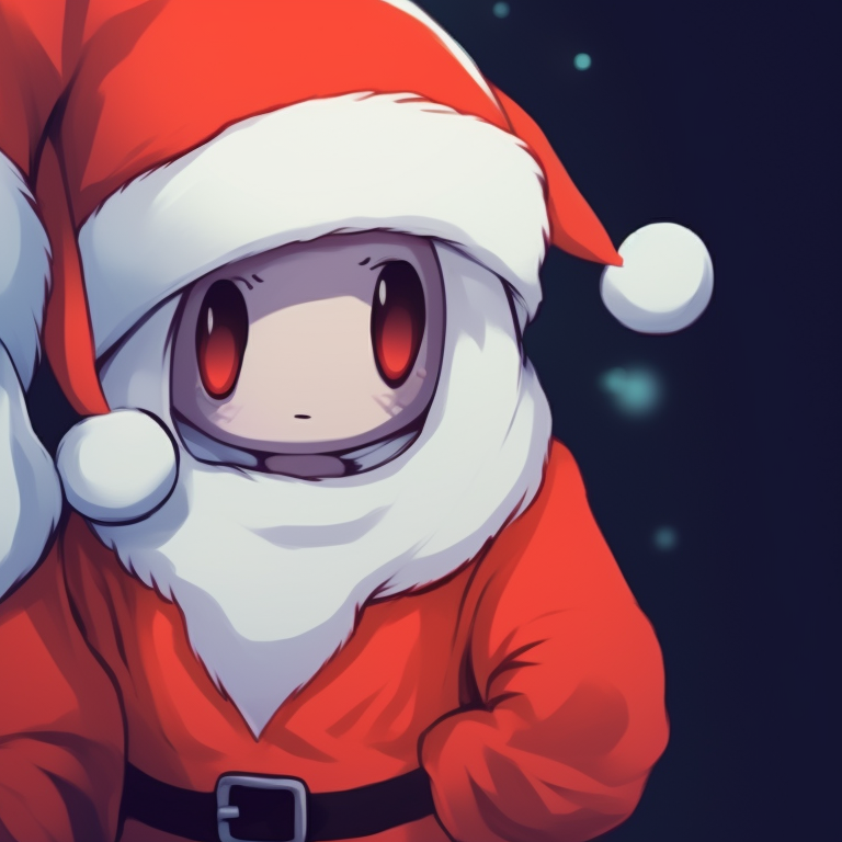 Two ghost characters, one glowing under a Christmas tree and the other against a moonlit sky, deep contrasts and festive colors. creative matching christmas pfp ghost themes pfp for discord.