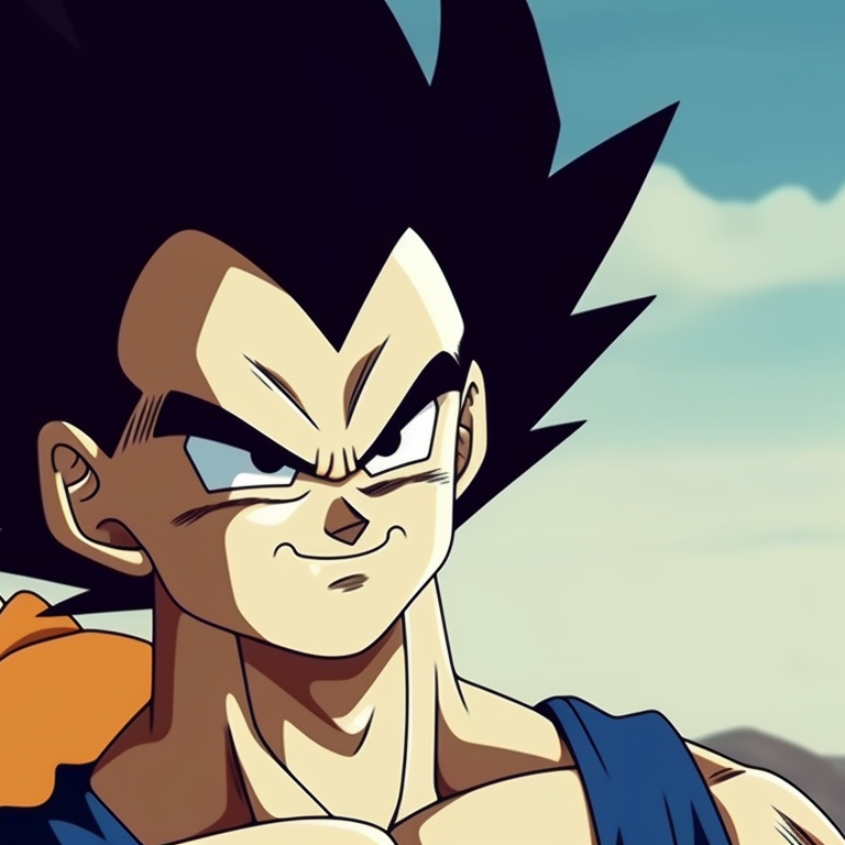 Goku and Vegeta in casual training outfits, illustrated with bold lines and earthly colors. dragon ball goku and vegeta matching pfp pfp for discord.
