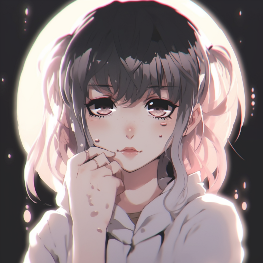 Portrait of an aesthetic anime girl with a soft pastel color palette, emphasizing on her dreamy expression. examples of aesthetic anime pfp anime pfp