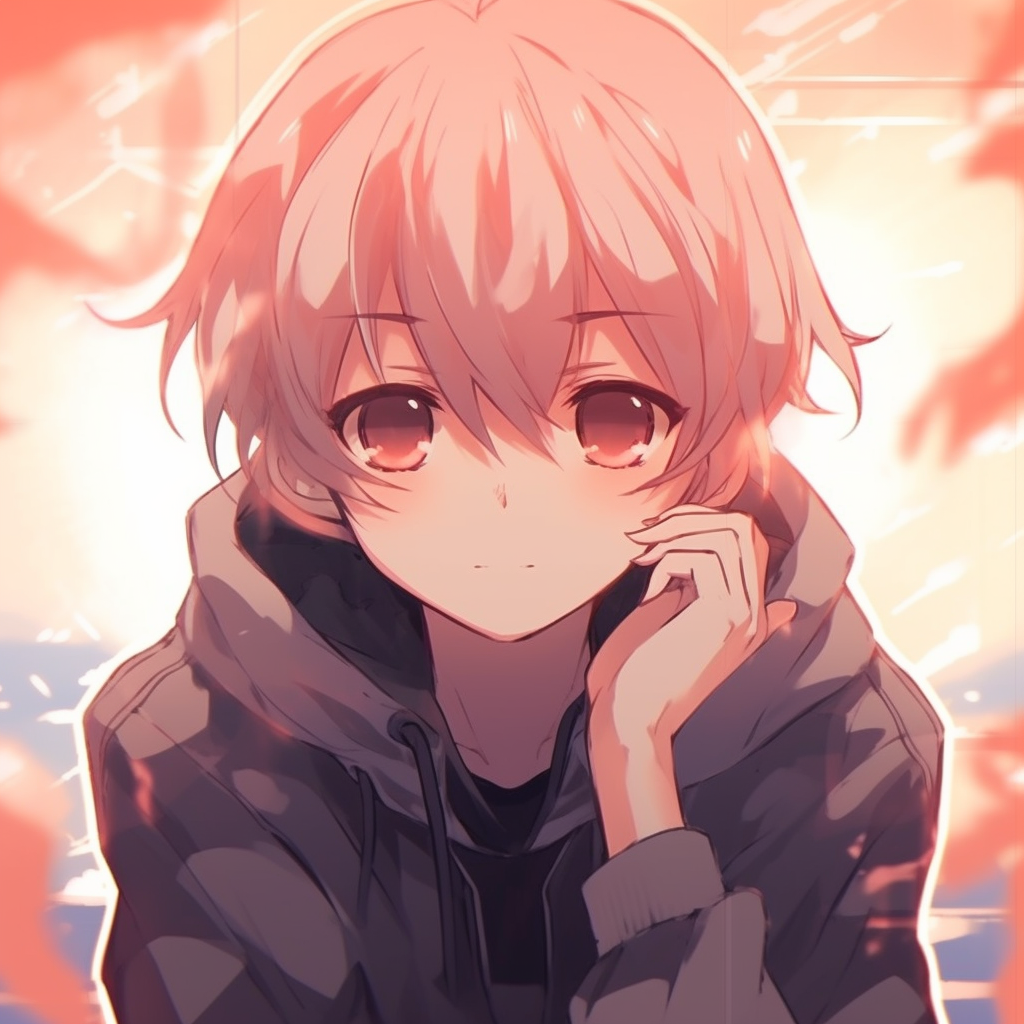 Comic style anime boy, bold outlines, and vibrant colors. anime cute pfp styles