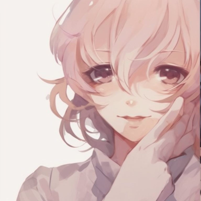 Two characters mirroring each other’s stance, subtle hues and harmonious symmetry. chic matching pfp for anime best friends pfp for discord.