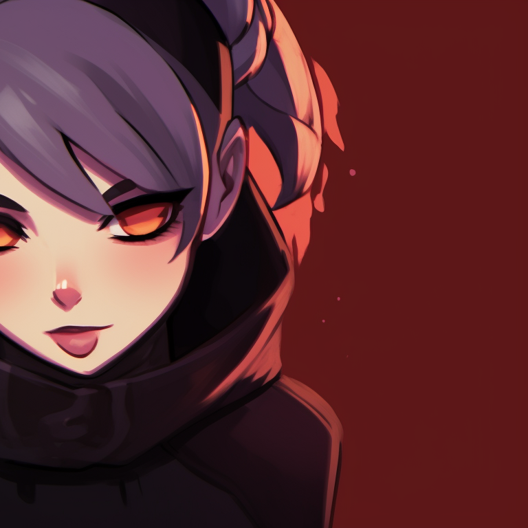 Two characters in dynamic poses, adorned in outfits resembling classic Halloween nightmares, executed with saturated gradients and vivid colors. matching valorant pfp halloween theme characters pfp for discord.